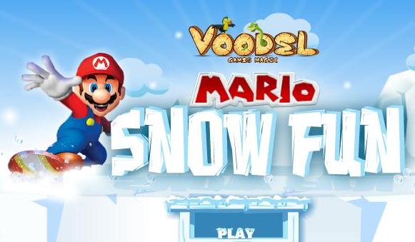 super mario snow fun game